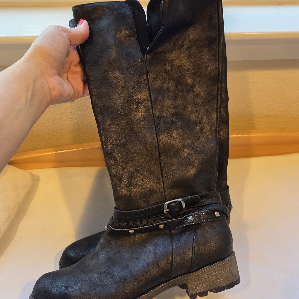 Jellypop Black Heeled Boots